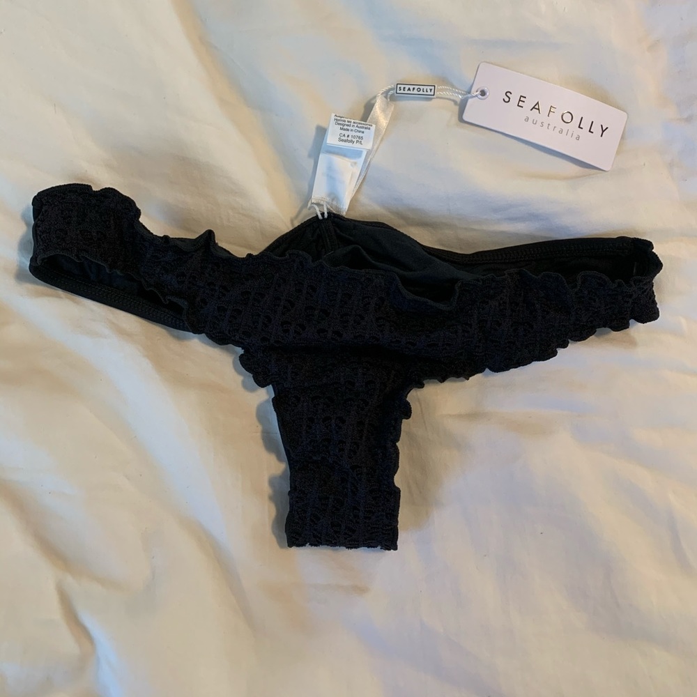 NWT! Black seafolly  bikini bottom